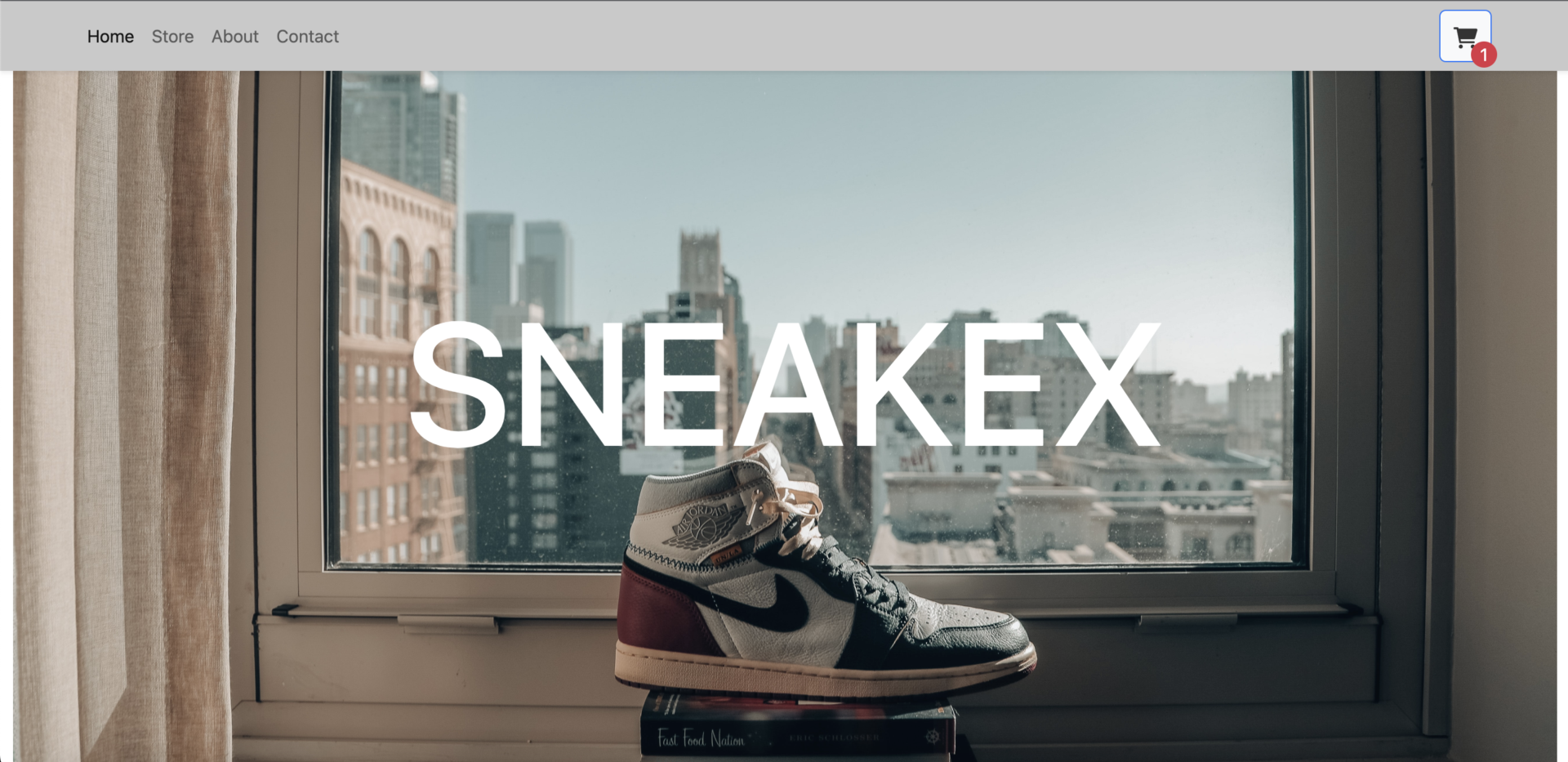 Sneakex website's demo picture
